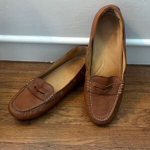 Sperry Boat Shoe Driving Mocs  Brown Leather Loafers